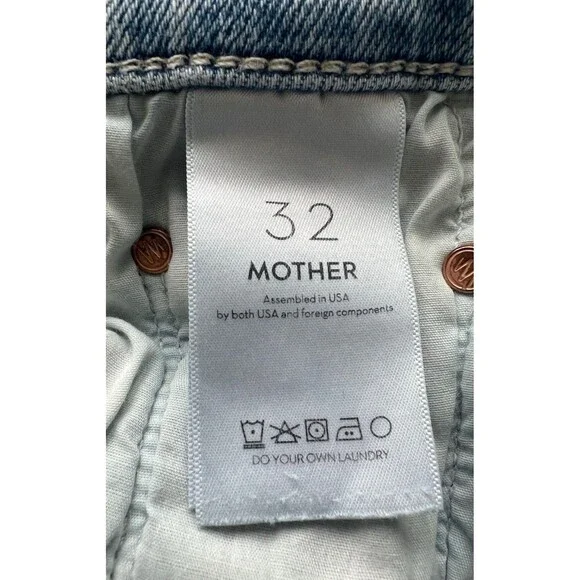 Mother Women’s High Waisted Rider Ankle Fray Jeans in Fish Out of Water Size 32 - Picture 9 of 16